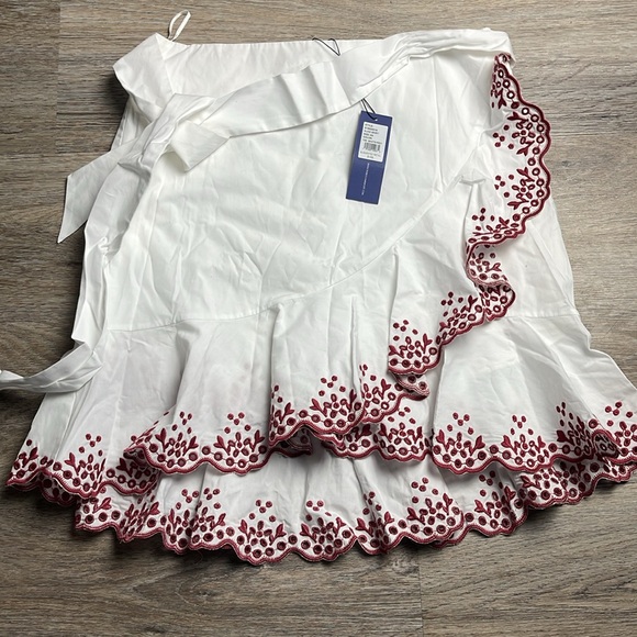 Rebecca Minkoff Alice Perforated Pattern A-Line Layered Skirt - Picture 10 of 16